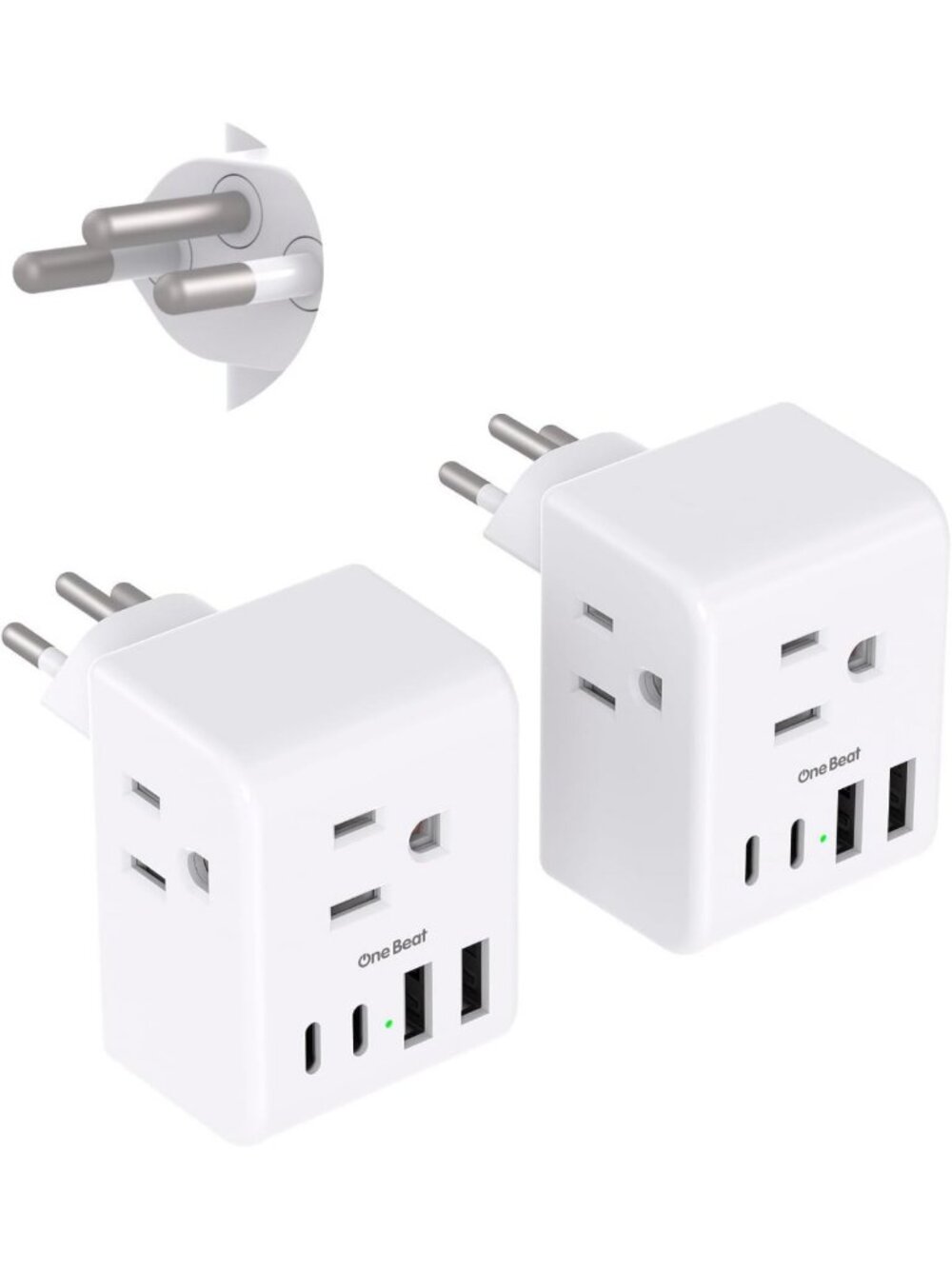 2 Pack Travel Plug Adapter for Switzerland - Type J Power Converter for